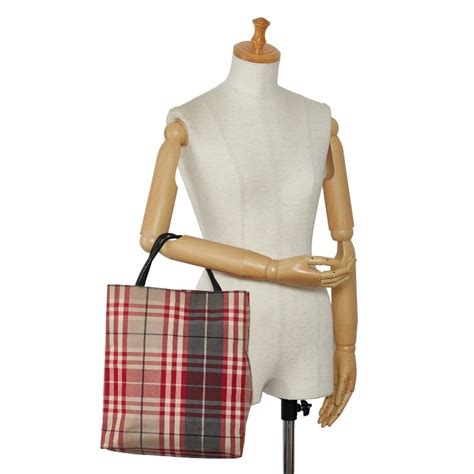 burberry check canvas tote bag|burberry bridal collection tote bag.